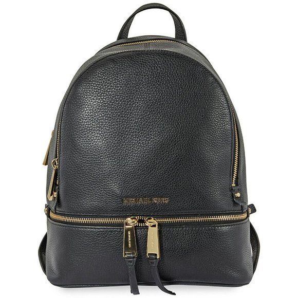 MICHAEL KORS RHEA ZIP MEDIUM BACKPACK BLACK VENUS LEATHER TRAVEL SCHOOL NWT! main image 8